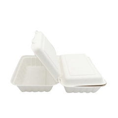 New arrival packing food clamshell disposable biodegradable sugarcane food container