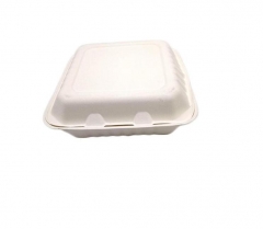 Kundenspezifische umweltfreundliche Bagasse Fast Food Verpackung zum Mitnehmen Einweg Lebensmittelbehälter biologisch abbaubare Brotdose