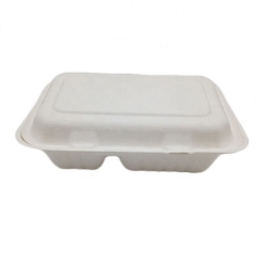 Eco Friendly Biodegradable Bagasse Box Packaging Sugarcane Food Container with Lid