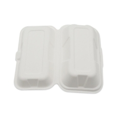 matériaux compostables canne à sucre biodégradable à emporter boîte d'emballage de restauration rapide