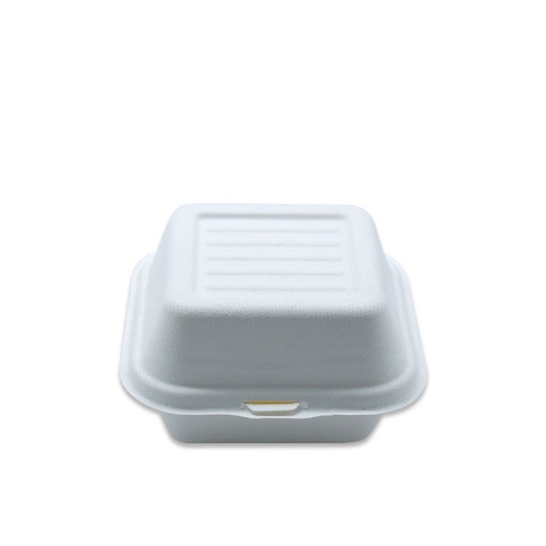 Disposable Biodegradable Sugarcane Bagasse Takeaway Food Container Hamburger Box