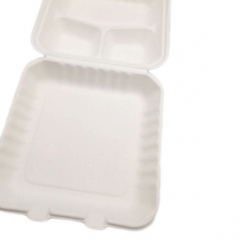 Emballage alimentaire biodégradable jetable vaisselle bagasse Conteneur écologique pour dîner