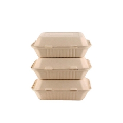 คอนเทนเนอร์จัดส่งแบบใช้แล้วทิ้ง Eco ชานอ้อยกล่องอาหารอ้อย