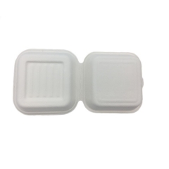 Disposable biodegradable sugarcane hamburger box 6 inch food container for packaging