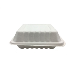 Disposable tableware fast food sugarcane pulp bagasse clamshell box food container