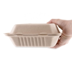 Pacote descartável biodegradável recipiente para alimentos caixa de polpa de cana-de-açúcar