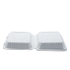 Disposable tableware fast food sugarcane pulp bagasse clamshell box food container