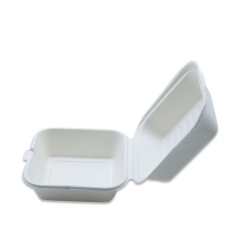 Disposable Biodegradable Sugarcane Bagasse Takeaway Food Container Hamburger Box