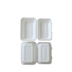 Boîte à aliments compostables à emporter contenants jetables pour aliments à base de canne à sucre