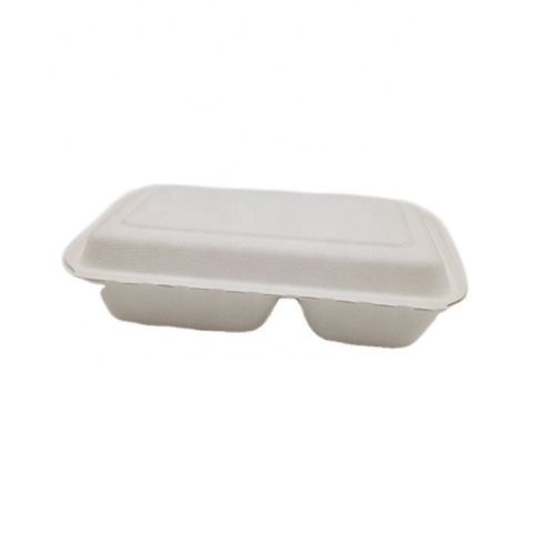 Clamshell Food Container Sugarcane Takeaway Disposable Box