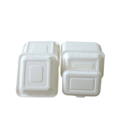 Caja de comida compostable Contenedores de comida de caña de azúcar desechables para llevar