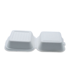 Disposable Biodegradable Sugarcane Bagasse Takeaway Food Container Hamburger Box