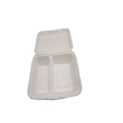 Disposable eco-friendly sugarcane paper pulp takeaway food containers