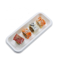 Khay sushi có thể phân hủy bã mía Khay sushi dùng một lần