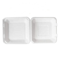 Caja de comida compostable Envase de comida de pulpa de caña de azúcar