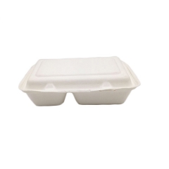 Boîte de canne à sucre jetable Boîte de nourriture en bagasse décomposable biodégradable