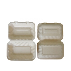 Boîte à aliments compostables à emporter contenants jetables pour aliments à base de canne à sucre