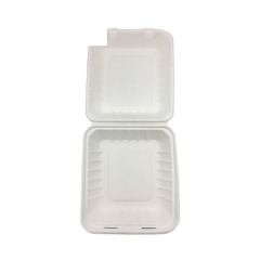 Disposable Sugarcane Compostable Lunch Clamshell Bagasse Box