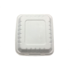 Disposable Sugarcane Compostable Lunch Clamshell Bagasse Box