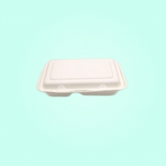 Caja de comida para llevar de bagazo de caña de azúcar ecológico compostable