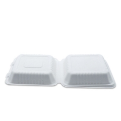 Eco friendly 100% biodegradable disposable bagasse pulp food container for lunch