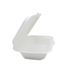 Decomposable Pulp Container Take Away Bagasse Food Lunch Box with Lid