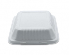 Eco friendly 100% biodegradable disposable bagasse pulp food container for lunch