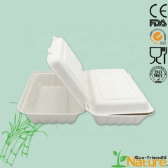 Disposable Fast Food Sugarcane Container Takeaway Disposable Food Container