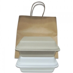 Μίας χρήσης Μπαγκάς Μεσημεριανό Κουτί Αποσπώμενο κουτί μεσημεριανού ζαχαροκάλαμου