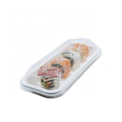 Kompostierbares Sushi Tablett Bagasse Sushi Tablett Einweg Sushi Tablett