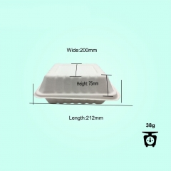 Boîte jetable d'emballage de récipient de nourriture de papier de micro-ondes qui respecte l'environnement