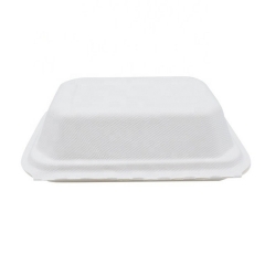 Disposable Food Containers Sugarcane Rectangle Clamshell