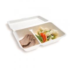 Disposable compostable eco friendly sugarcane wholesale bagasse take out clamshell container food box