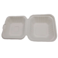 Caja de concha de caña de azúcar disponible biodegradable amistosa de eco para restaurante