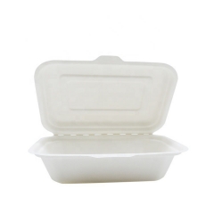 Disposable Box Clamshell Takeaway Sugarcane Bagasse Food Container