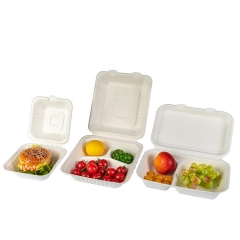 custiomized food container bagasse biodegradable food container sugarcane food container