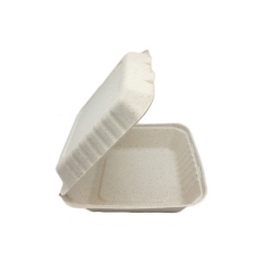 Eco Friendly Disposable Microwaveable Sugarcane Bagasse Takeaway Food Containers