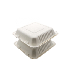 Eco Friendly Biodegradable Packaging Bagasse Sugarcane Pulp Lunch Box