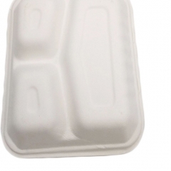 Emballage alimentaire biodégradable jetable vaisselle bagasse Conteneur écologique pour dîner