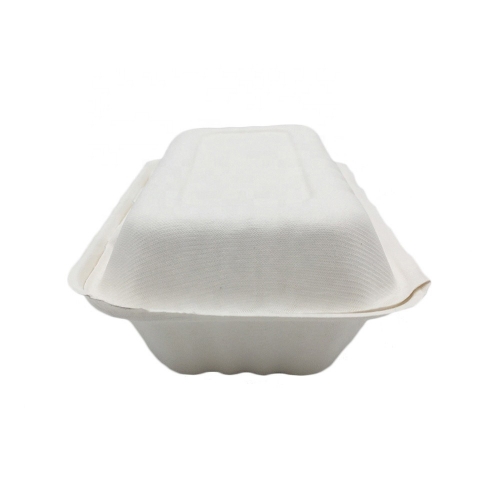 Caja de comida desechable Contenedor de comida abonable para almuerzo de caña de azúcar