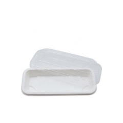 Caja biodegradable del sushi del bagazo con las bandejas de la caña de azúcar de la tapa abonable