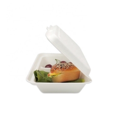 Biodegradable Sugarcane Clamshell Restaurant Container Fast Food Box