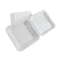 Biodegradable Customable Logo Sugarcane Tableware Food Container Bagasse Takeaway Box