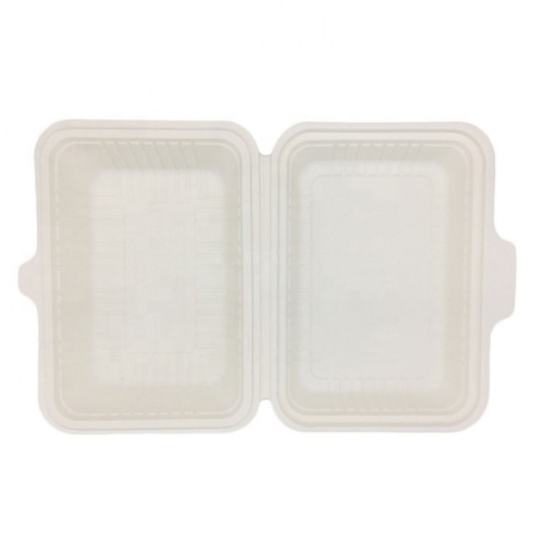 Biodegradável take away food box bagaço fast food box para vendas inteiras