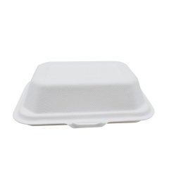 Conteneur alimentaire jetable en bagasse de canne à sucre de 600 ml