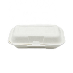 Boîte à bento jetable biodégradable de coquille de canne à sucre pour la nourriture à emporter