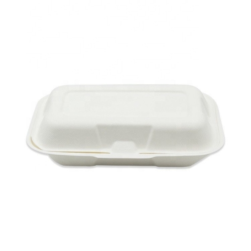 Boîte à bento jetable biodégradable de coquille de canne à sucre pour la nourriture à emporter