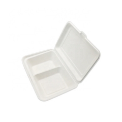 Biodegradable Sugarcane Clamshell Restaurant Container Fast Food Box