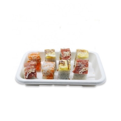 Biologisch abbaubare Sushi Kasten Zuckerrohr Sushi Kasten Einweg Sushi Kasten