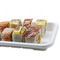 Biodegradable sushi box sugarcane sushi box disposable sushi box